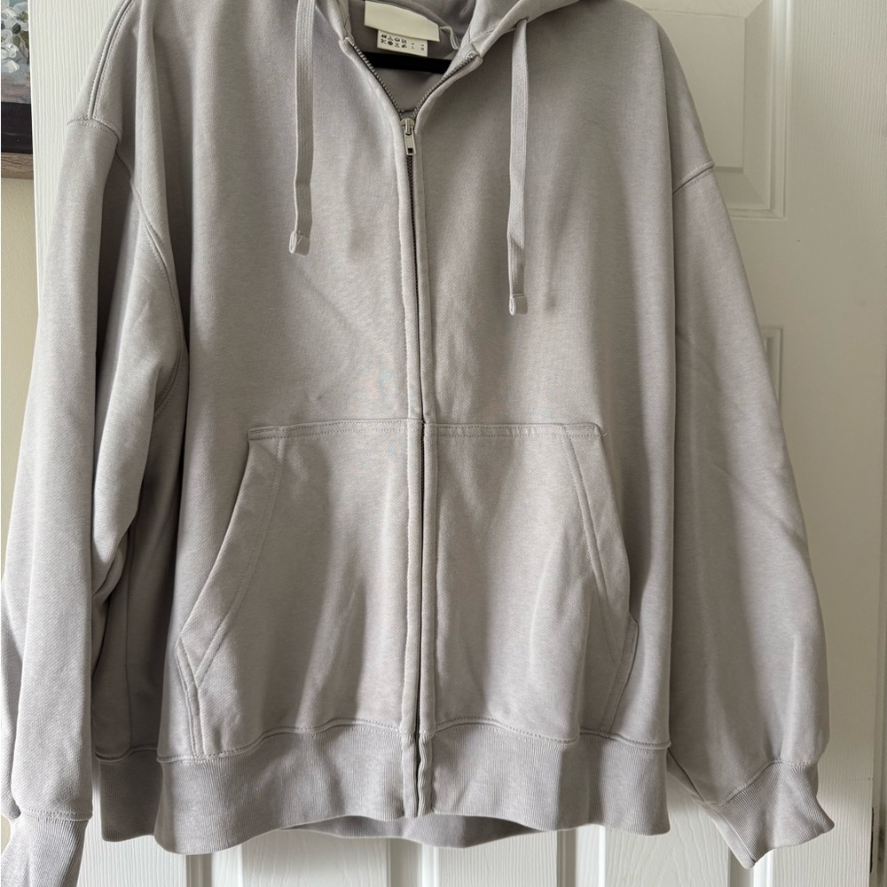 Gray Zip-Up Hoodie